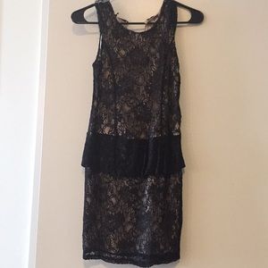 Black Lace flower Dress
